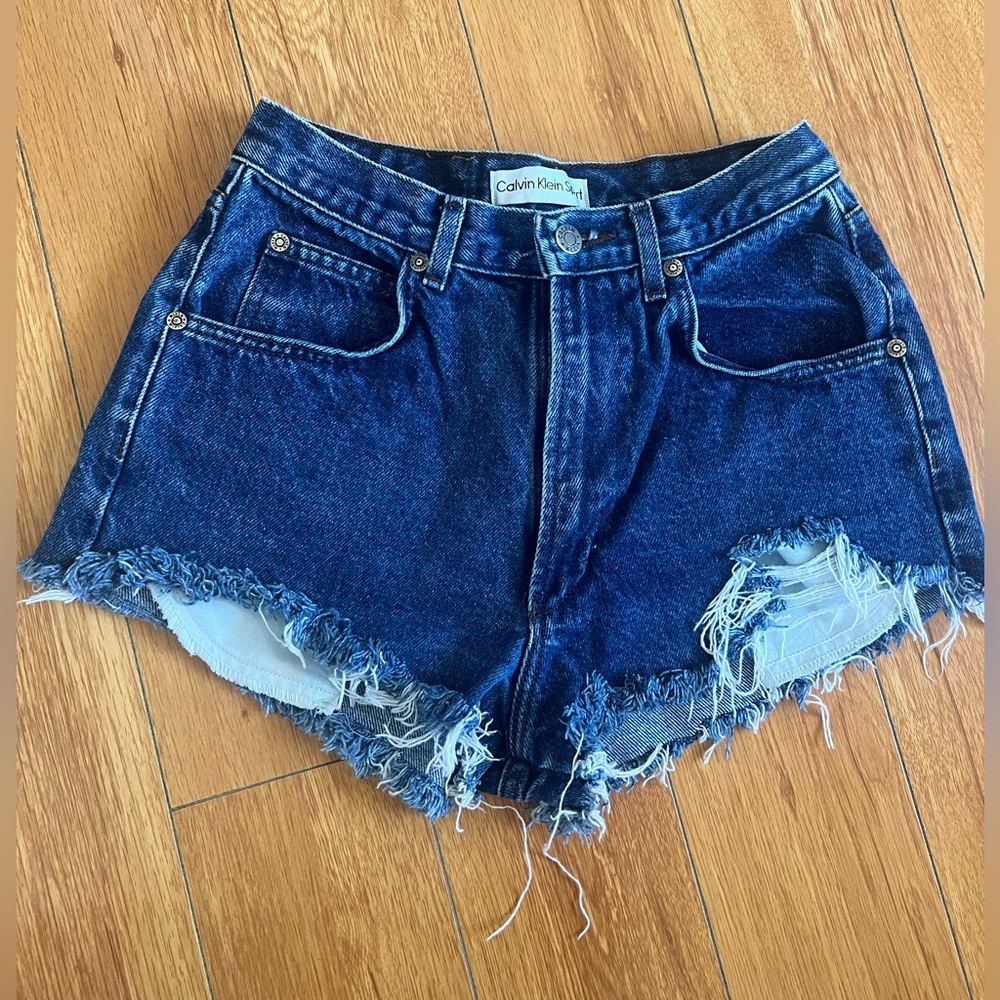 Calvin Klein 90s Vintage Denim Cut Offs Size 24